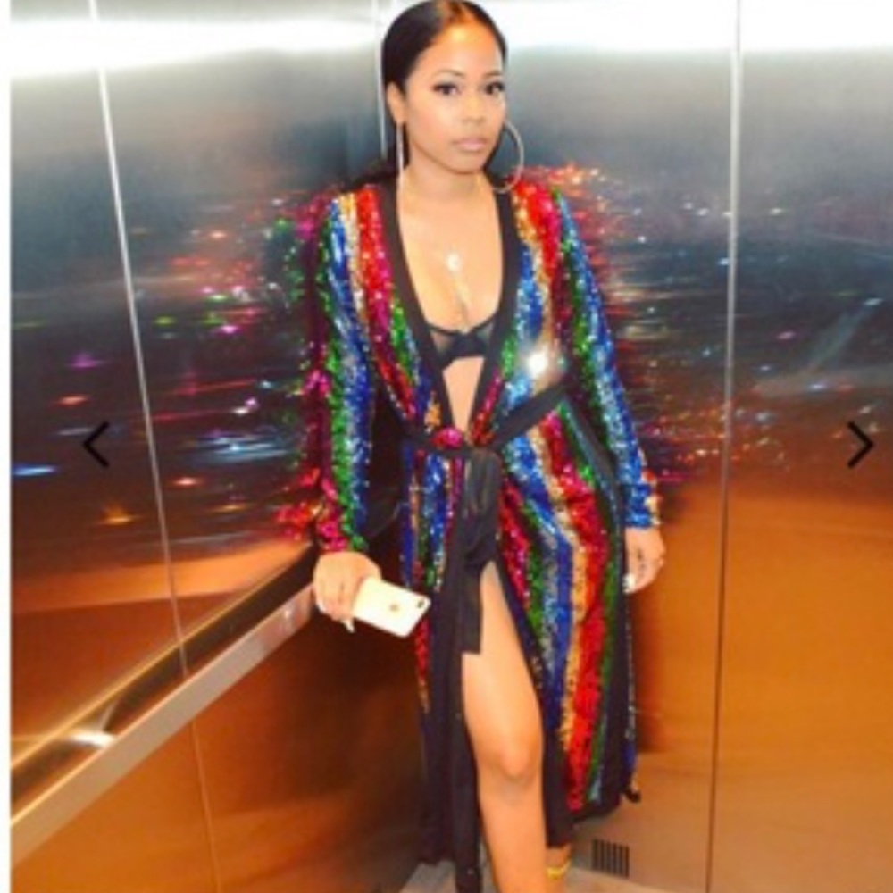 Sequin kimono dress